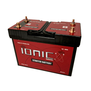 Ionic Lithium 12V 100Ah S12M | 1280 CA | LiFePO4 Marine Pontoon Starter Battery