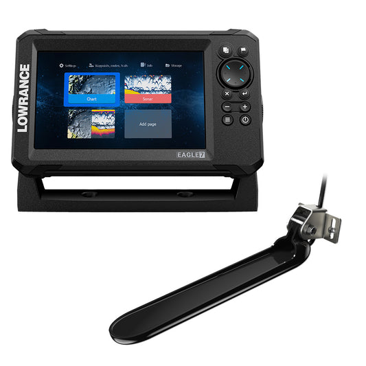 Lowrance Eagle 7 fish finder with included Triple Shot transducer.