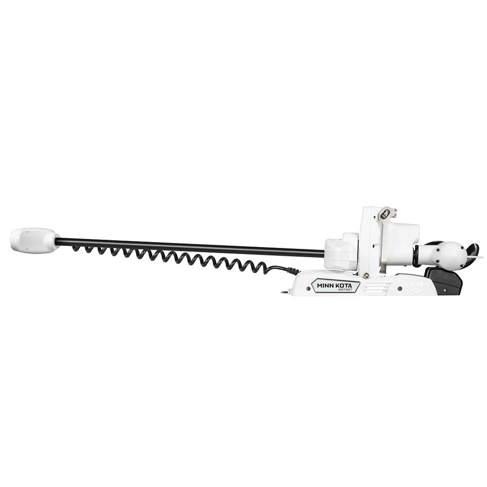 Minn Kota Riptide Instinct QUEST 90/115 Trolling Motor w/Wireless Remote - 24/36V - 90/115LBS - 100" -White shown in the stowed position.