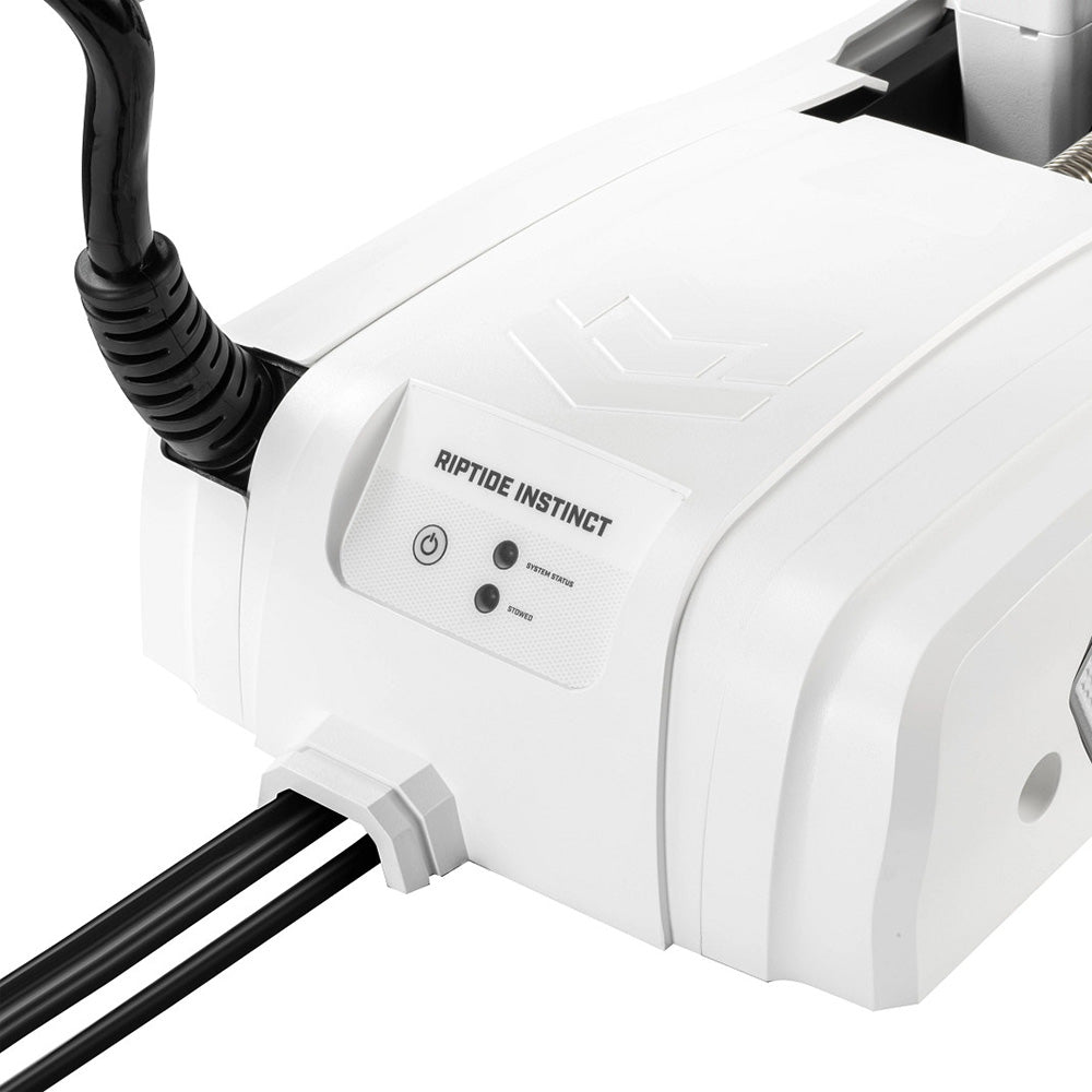 Image of the power button location on the Minn Kota Riptide Instinct QUEST 90/115 Trolling Motor w/Wireless Remote - 24/36V - 90/115LBS - 100" -White .