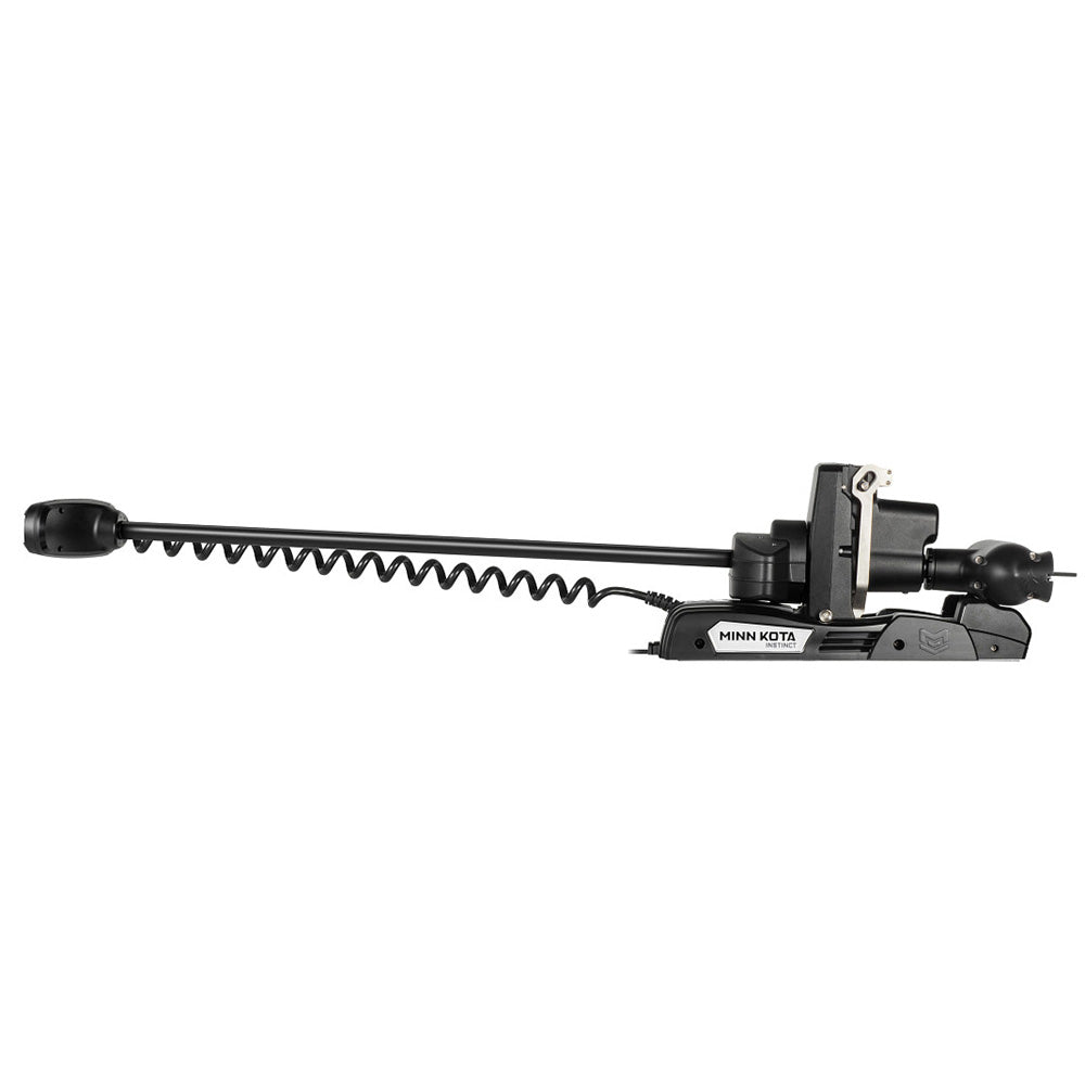 Minn Kota Riptide Instinct QUEST 90/115 Trolling Motor w/Wireless Remote - 24/36V - 90/115LBS - 100" - Black shown in the stowed position.